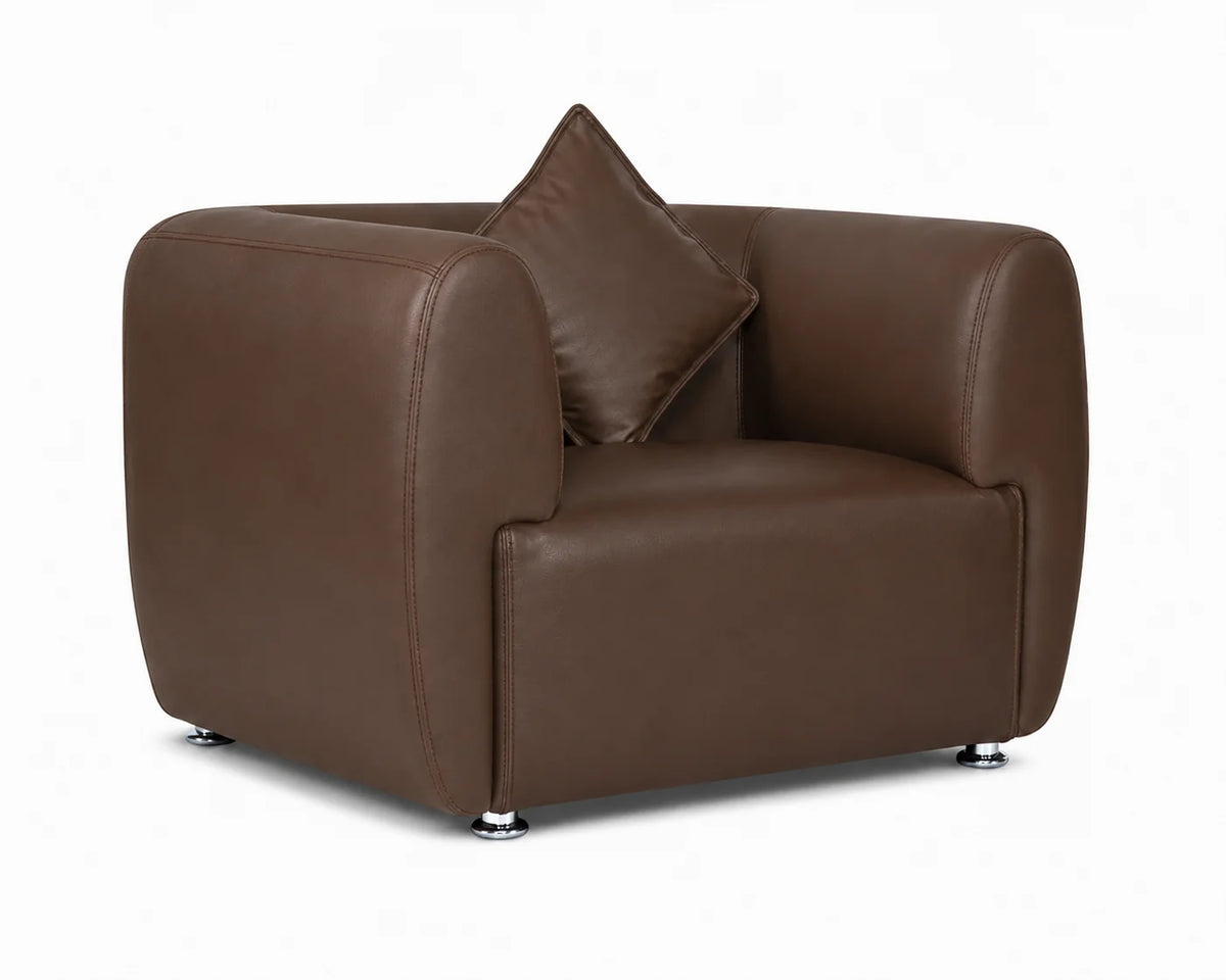 Contemporary Curved Sofa & Accent Chair Set