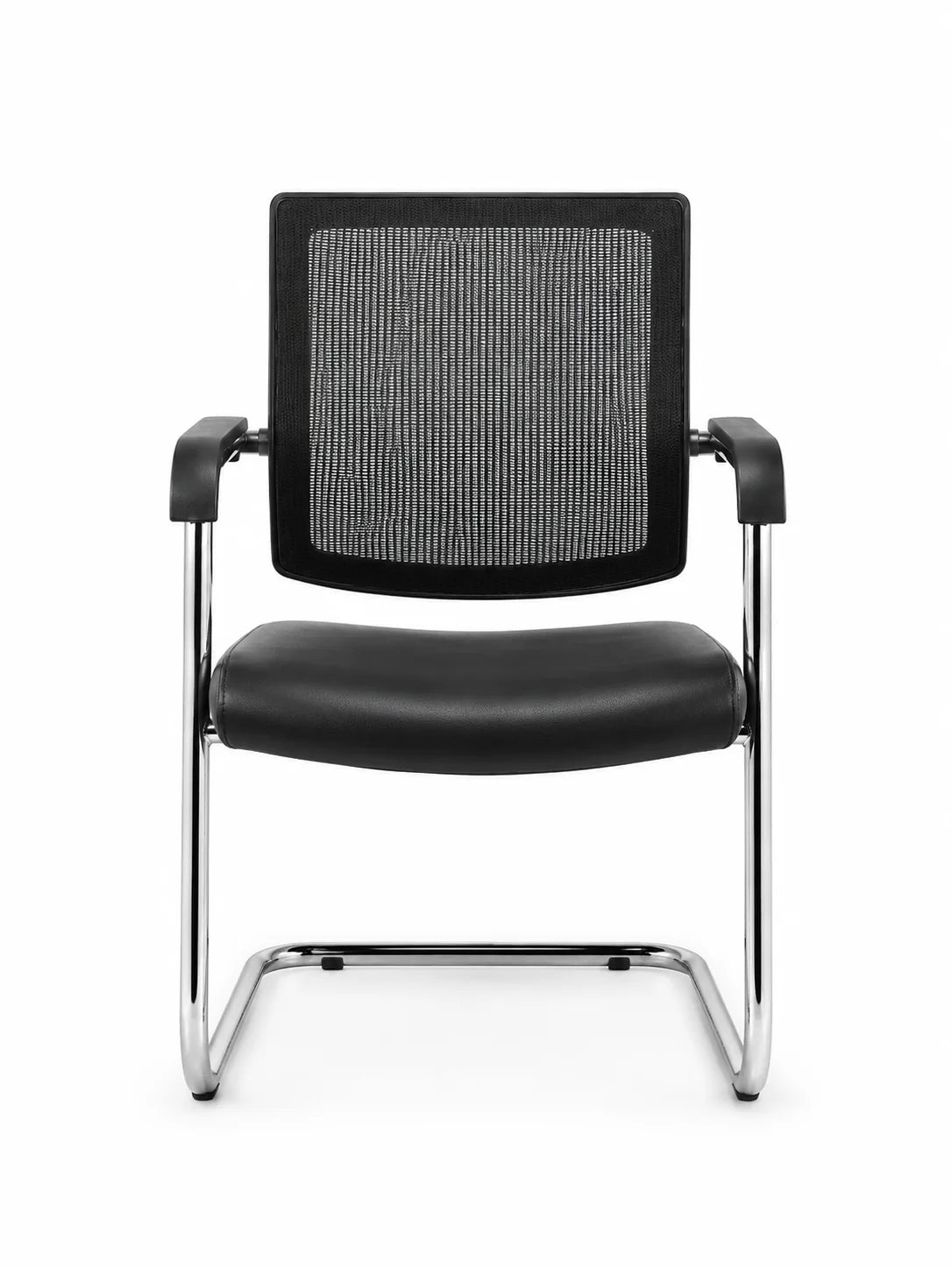 Modern Black Mesh Visitor Office Chair