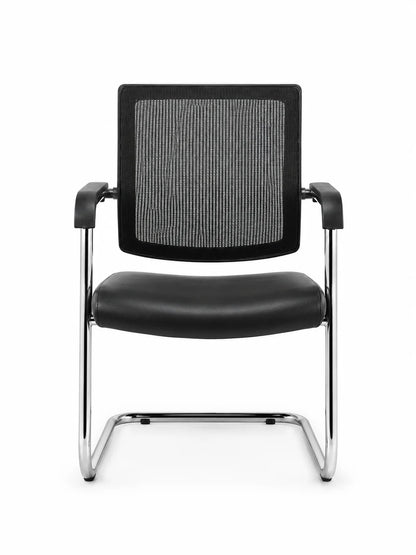 Modern Black Mesh Visitor Office Chair