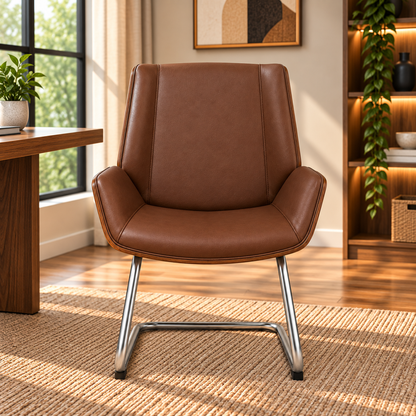 Modern Executive Guest Chair with Curved Arms