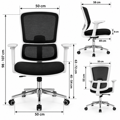 Modern Ergonomic Mesh Office Chair with Adjustable Armrests