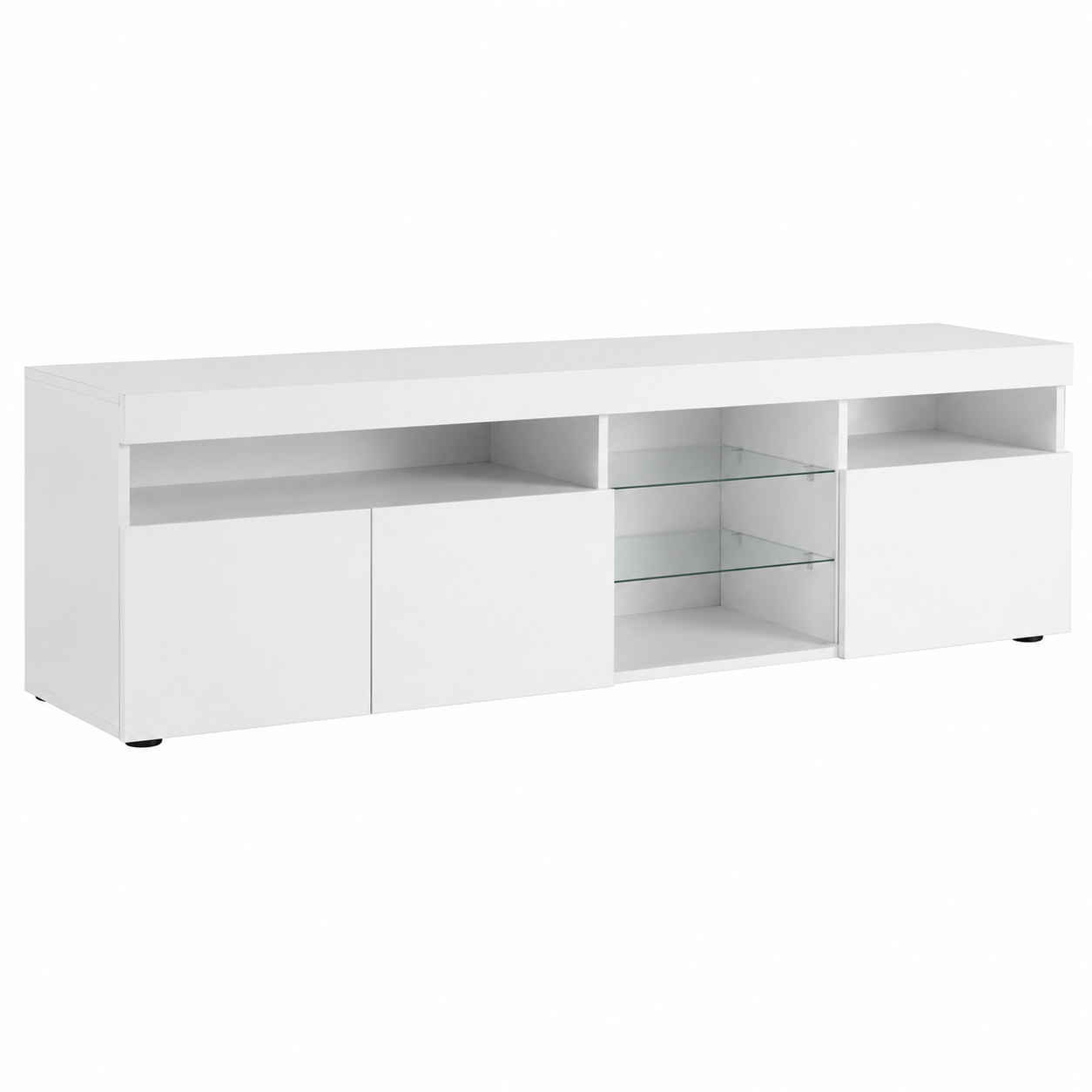 Modern TV Stand with 3 Storage Compartments