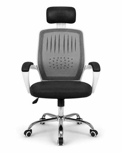 Eco Bob Mesh Office Chair, White Frame, Mobile with Headrest