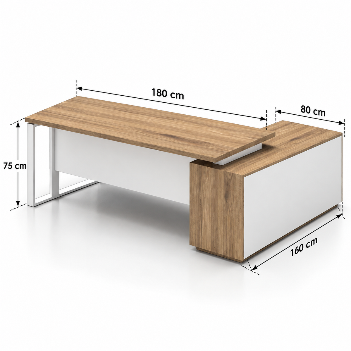 Modern Executive L-Shape Workstation with Storage