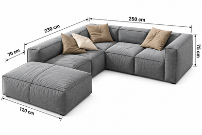 Modern Modular L-Shaped Sectional Sofa