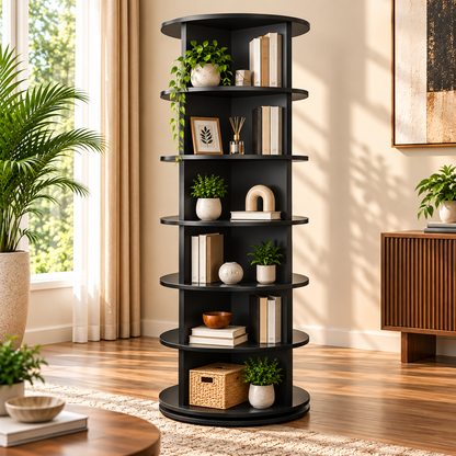 Modern  Rotating Corner Shelf Unit