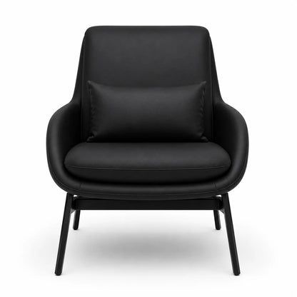 Modern Upholstered Lounge Chair with Accent Cushion