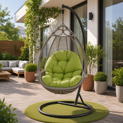 Modern Outdoor Hanging Egg Chair with Stand