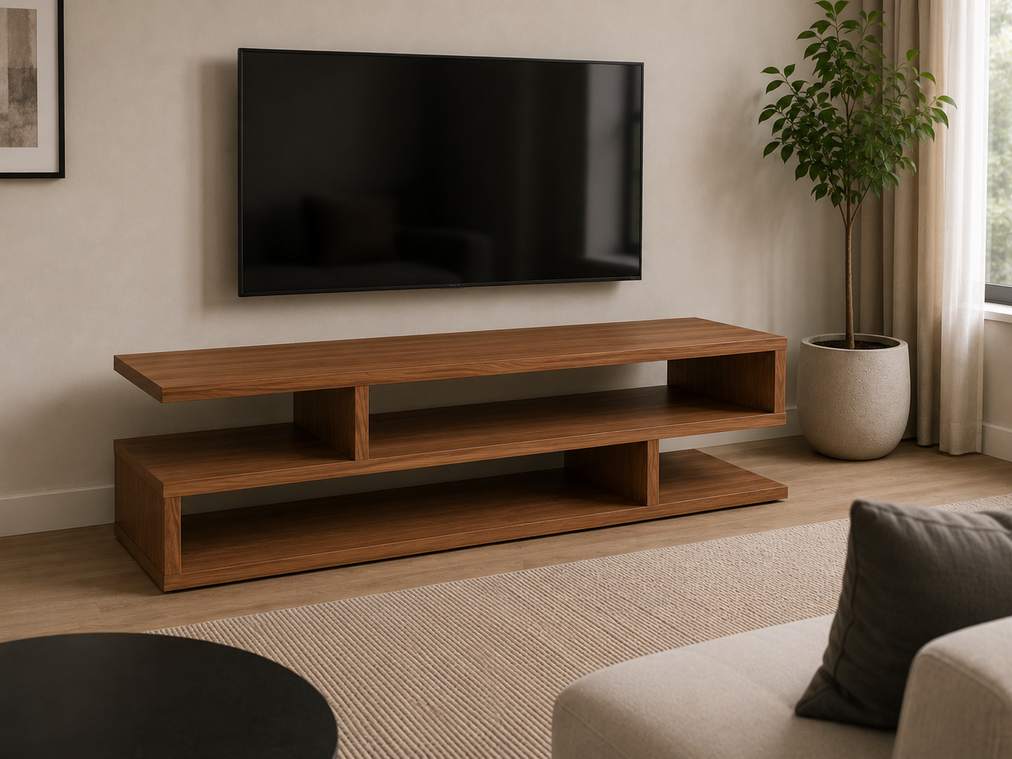 Riga Modern Tv Table Brown 120 Cm