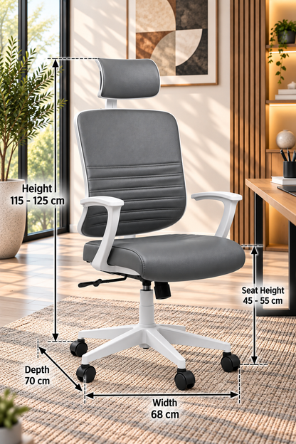 Premium Executive Office Chair with Ribbed Backrest
