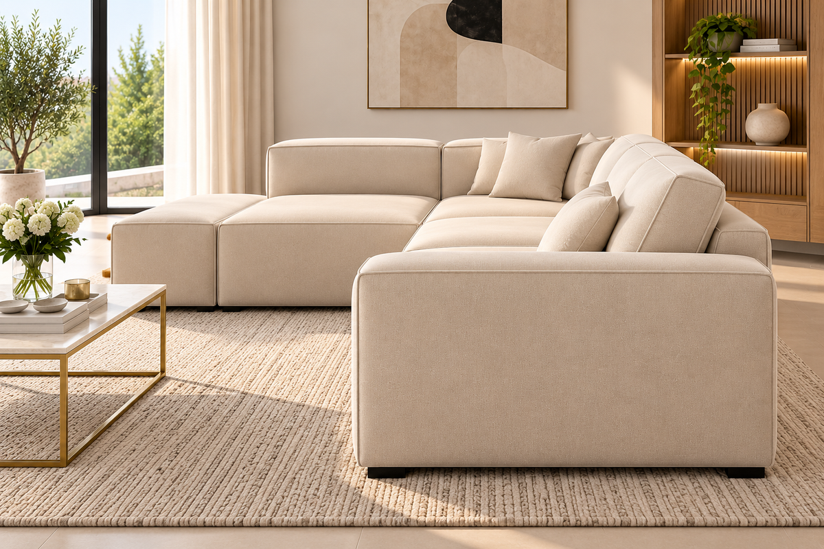 Modern Spacious Modular Sectional Sofa