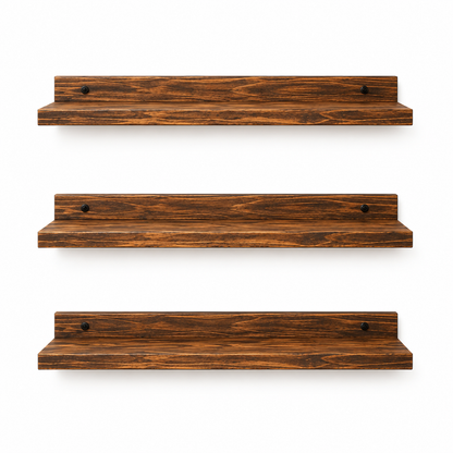 Large Picture Ledges Wood Floating Shelves for Wall Long