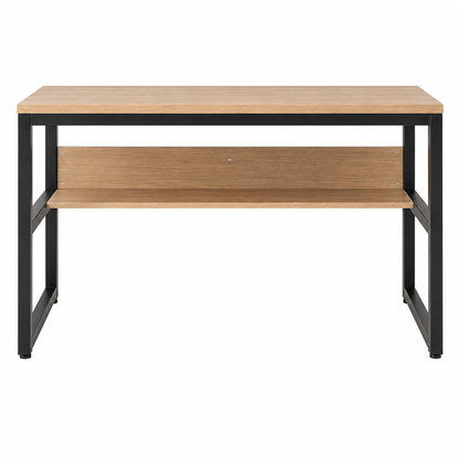 Computer Desk with Bookshelf/Metal Hole Cable Cover