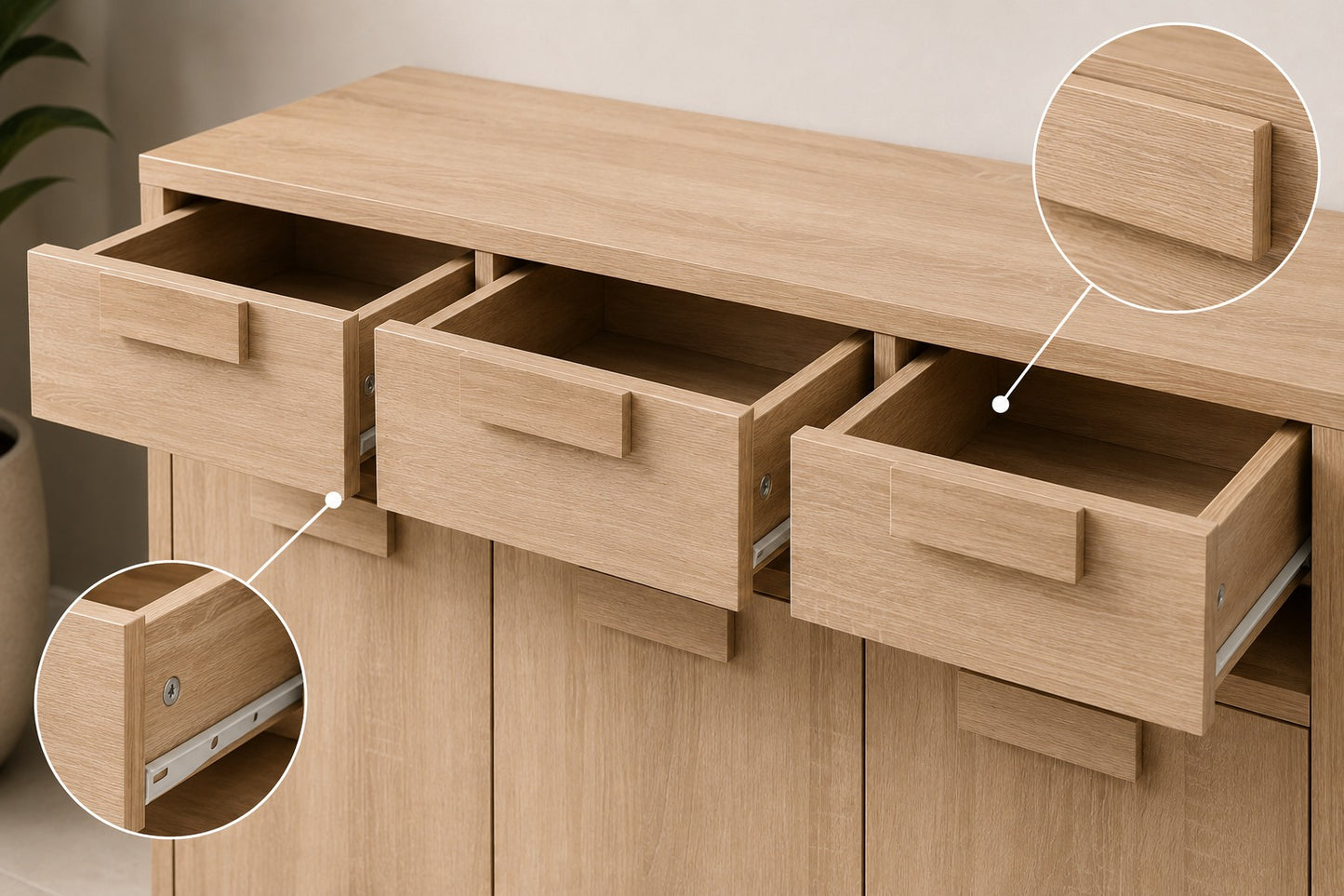 3 Door 3 Drawer Sideboard