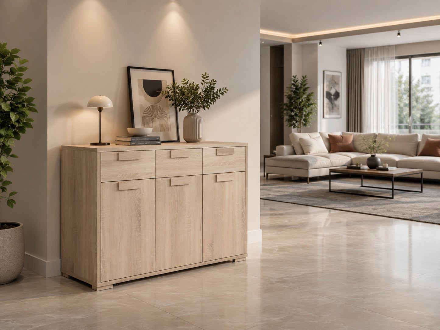 3 Door 3 Drawer Sideboard
