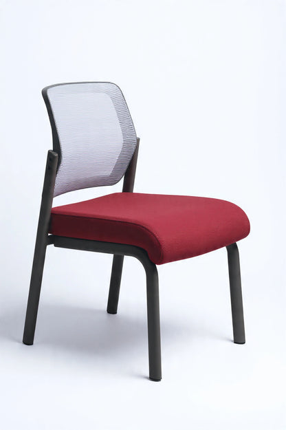 Modern Mesh Visitor Chair with Padded Seat