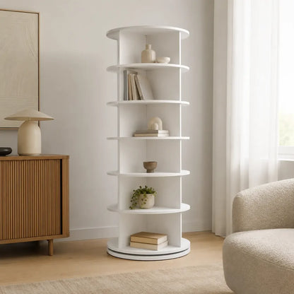 Modern  Rotating Corner Shelf Unit