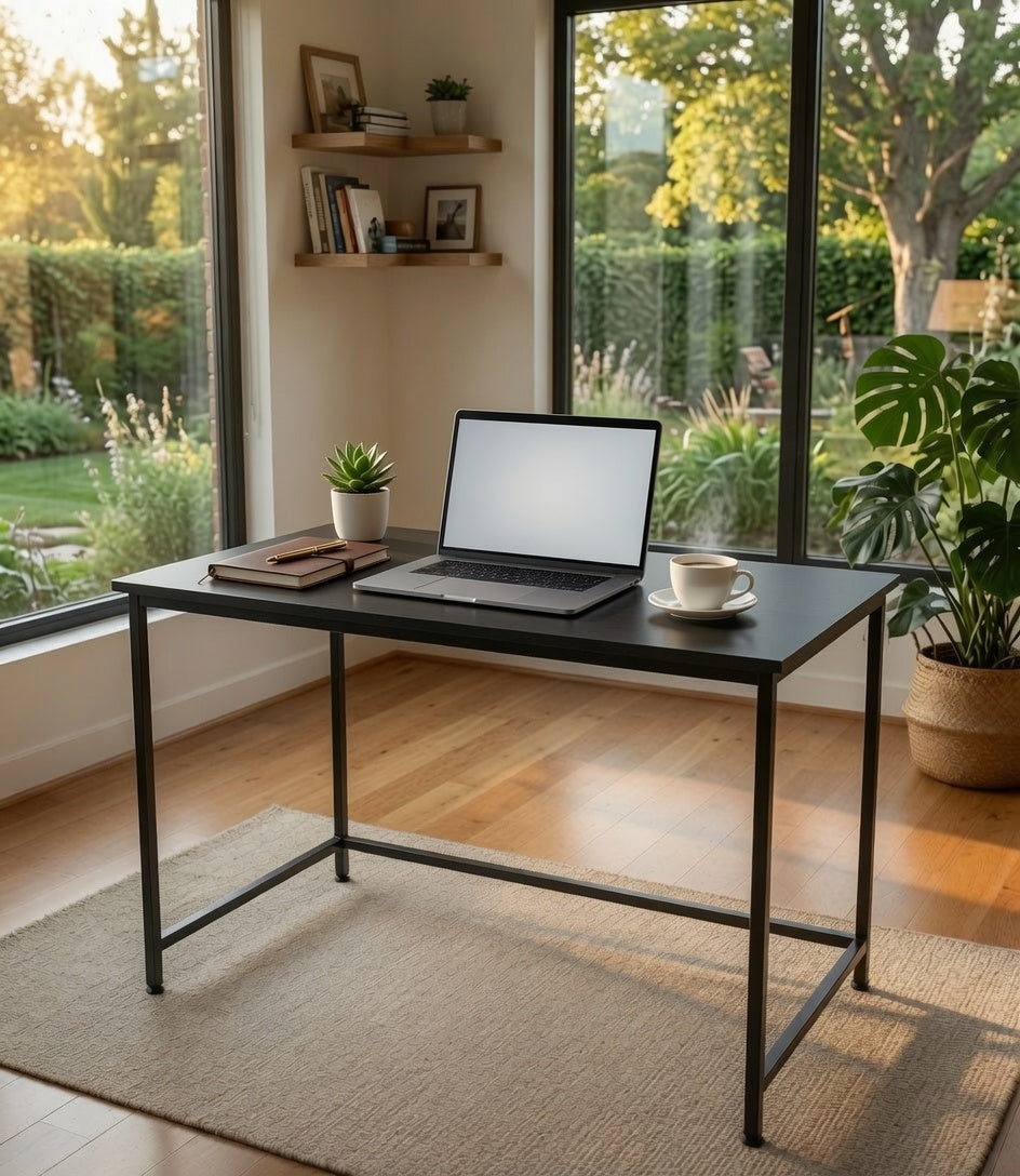 Computer Desk for Home Office Study Writing Laptop Business T00319 (Black)