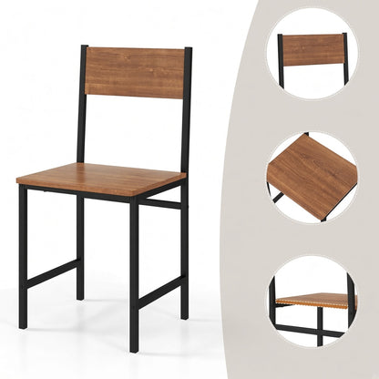 Modern Industrial Dining Table Set with Bench & Chair