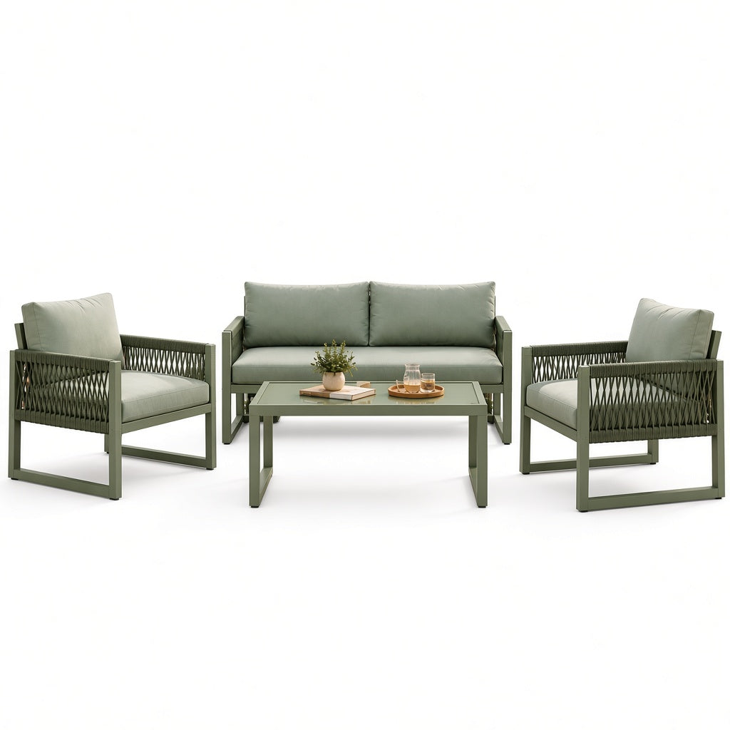 Modern Outdoor Woven Patio Sofa Set