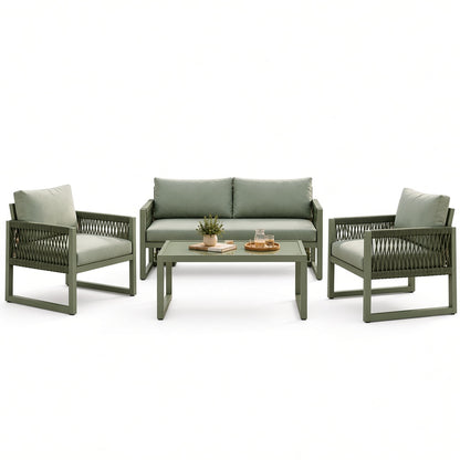 Modern Outdoor Woven Patio Sofa Set
