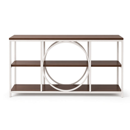 Modern Console Table with Geometric Circle Design