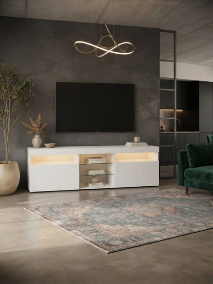 Modern TV Stand with 3 Storage Compartments