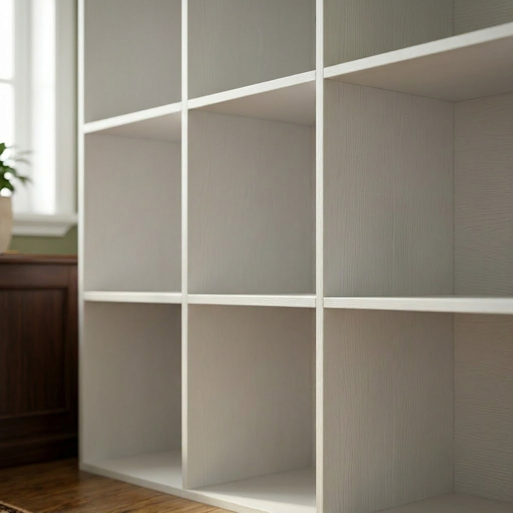 Vida Designs Durham Cube Bookcase Storage Organiser Living Room Bookshelf Home Office Furniture (9 Cube, White)